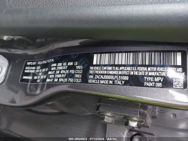 ZACNJBBB9LPL51689 Jeep Renegade Altitude 4x4