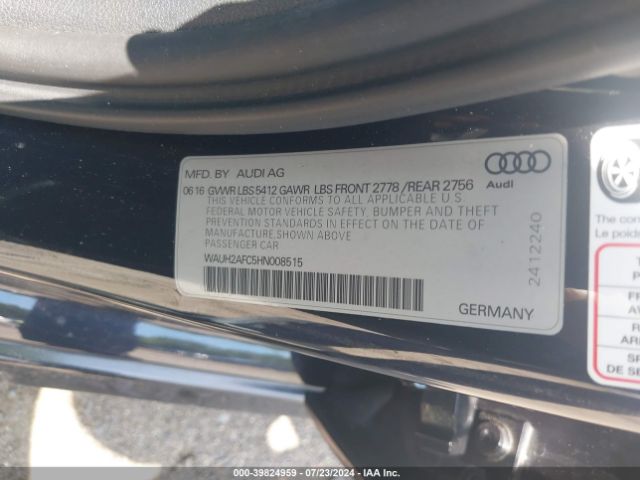 WAUH2AFC5HN008515 Audi A6 3.0t Premium Plus