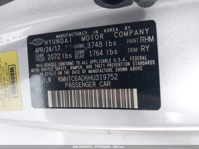 Hyundai Veloster Value Edition 2017 KMHTC6AD6HU319752 Image 9