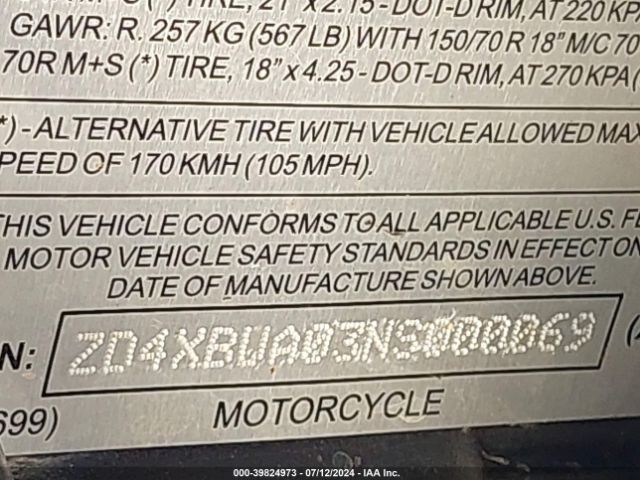 2022 APRILIA TUAREG ZD4XBUA03NS000069 Photo 9
