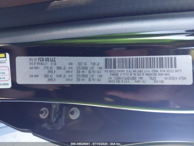 2019 RAM 1500 1C6SRFKT5KN510320 Photo 8