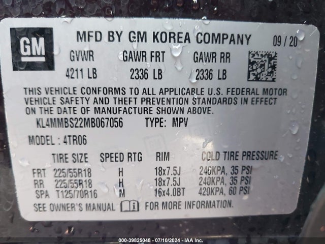 KL4MMBS22MB067056 Buick Encore Gx Fwd Preferred