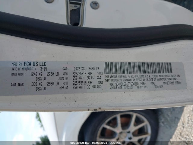 3C4PDCEG1FT664510 Dodge Journey R/t