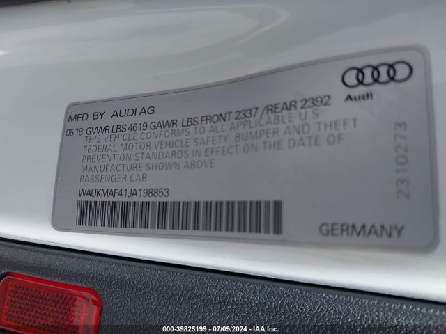 WAUKMAF41JA198853 Audi A4 2.0t Tech Ultra Premium