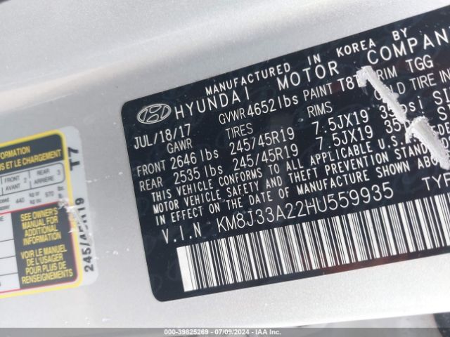 KM8J33A22HU559935 Hyundai Tucson Value