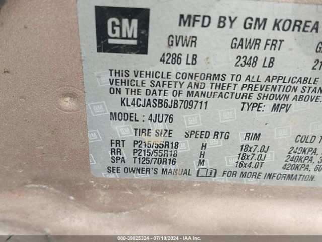 KL4CJASB6JB709711 Buick Encore Preferred