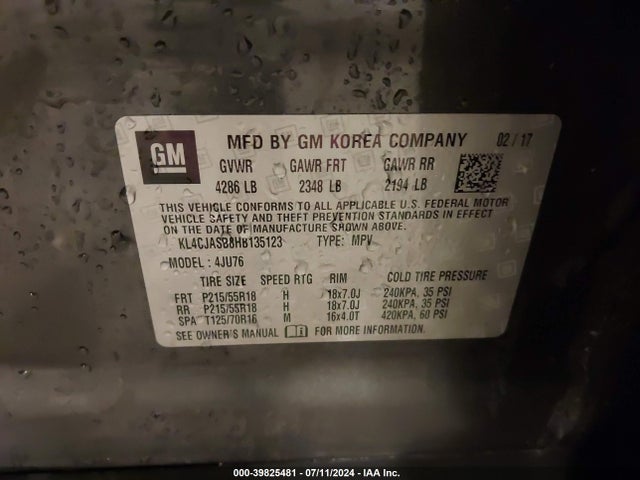 Buick Encore Preferred 2017 KL4CJASB8HB135123 Image 9