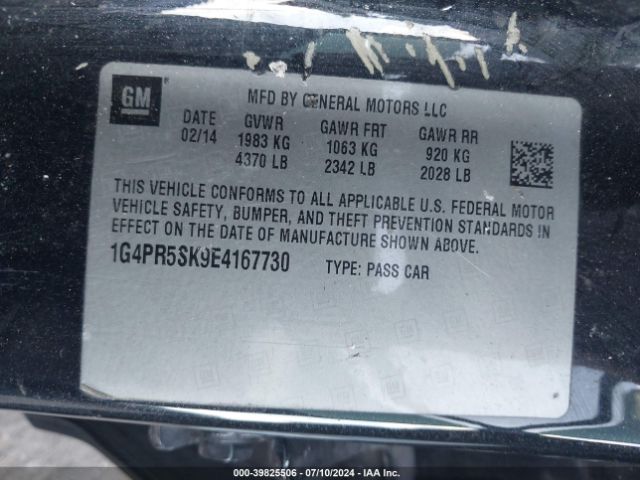 1G4PR5SK9E4167730 Buick Verano Convenience Group