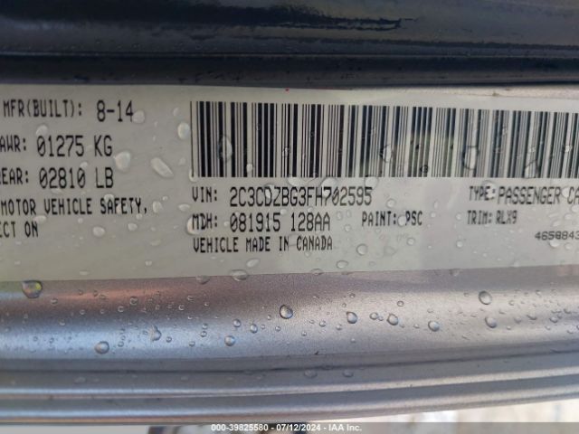 2C3CDZBG3FH702595 Dodge Challenger Sxt Plus