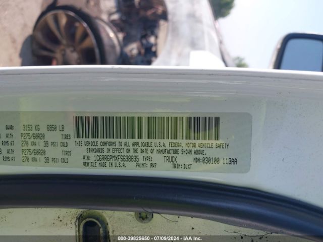 1C6RR6PMXFS638835 RAM 1500 Laramie Longhorn