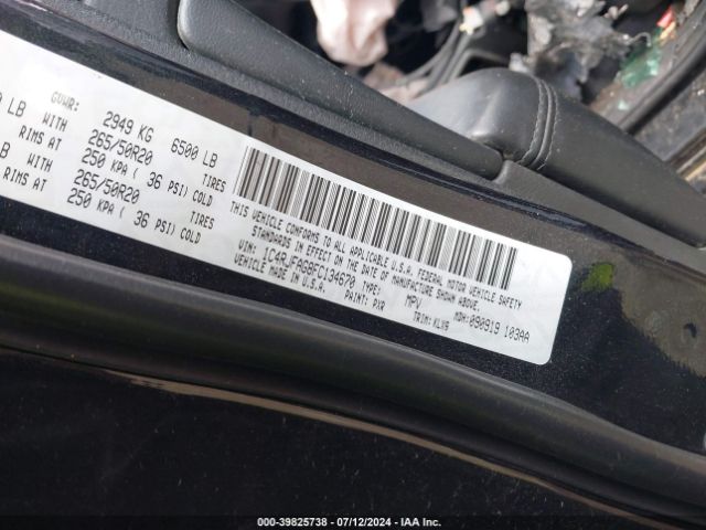 1C4RJFAG8FC134670 Jeep Grand Cherokee Altitude
