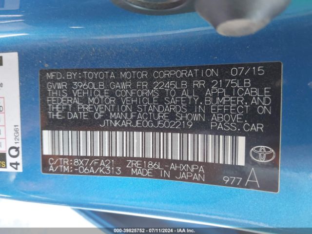 JTNKARJE0GJ502219 Scion IM