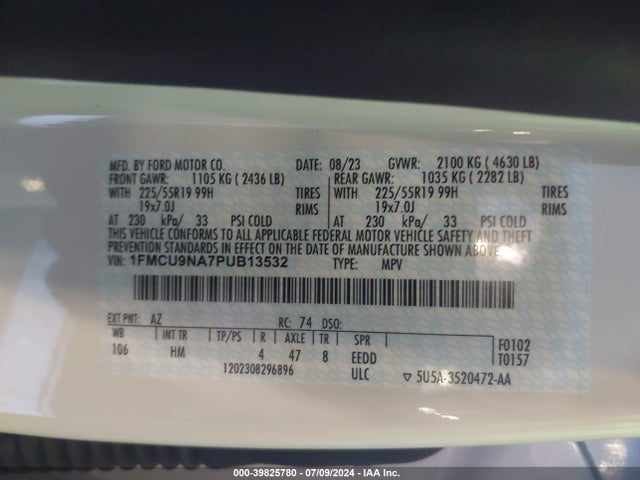 Ford Escape St-line Select 2023 1FMCU9NA7PUB13532 Image 9