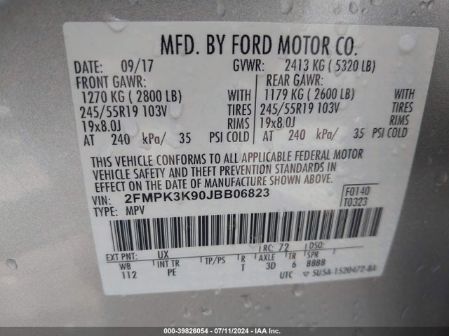 Ford Edge Titanium 2018 2FMPK3K90JBB06823 Image 9