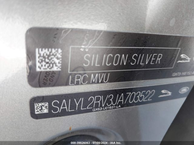 SALYL2RV3JA703522 Land Rover Range Rover Velar P380 Se R-dynamic