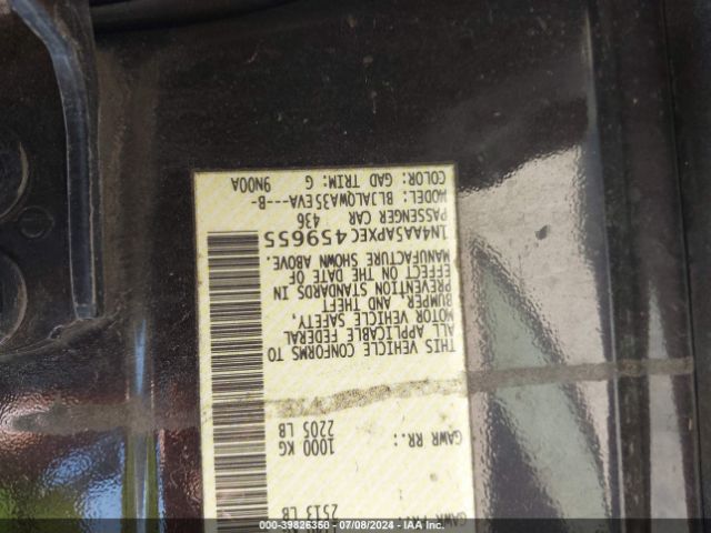 1N4AA5APXEC459655 Nissan Maxima 3.5 S/3.5 Sv