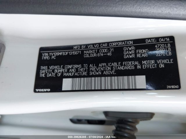 YV126MFB3F1315671 Volvo S60 T5 Premier