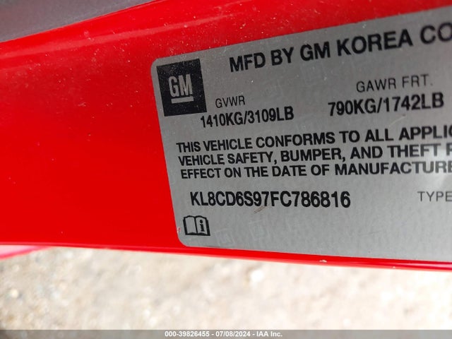 Chevrolet Spark 1lt Cvt 2015 KL8CD6S97FC786816 Image 9