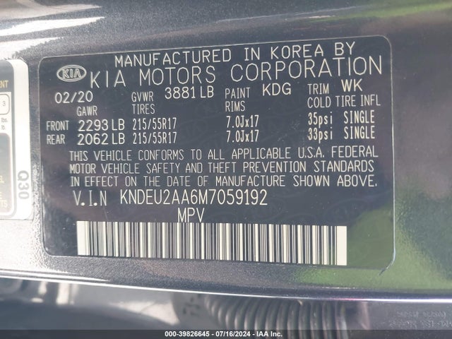 KIA SELTOS S 2021 KNDEU2AA6M7059192 Image 9