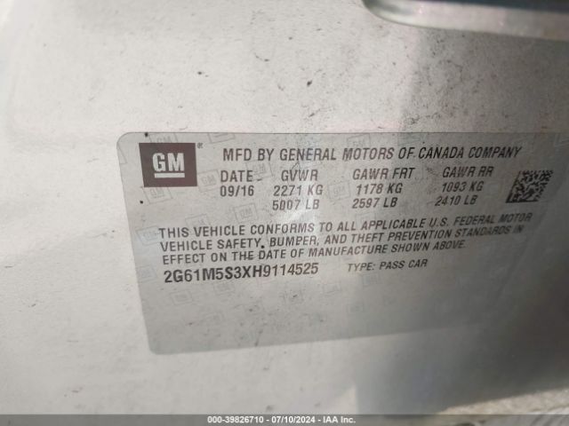 2G61M5S3XH9114525 Cadillac XTS LUXURY