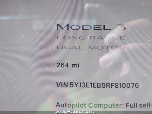 Tesla Model 3 Long Range Dual Motor All-wheel Drive 2024 5YJ3E1EB9RF810076 Image 14