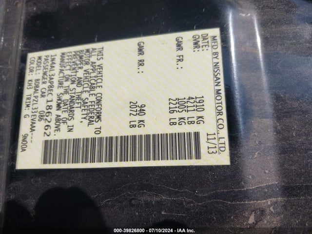 Nissan ALTIMA 2.5 2014 1N4AL3AP8EC186262 Image 9