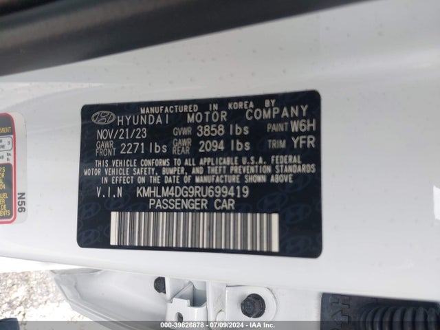 Hyundai ELANTRA SEL 2024 KMHLM4DG9RU699419 Image 9