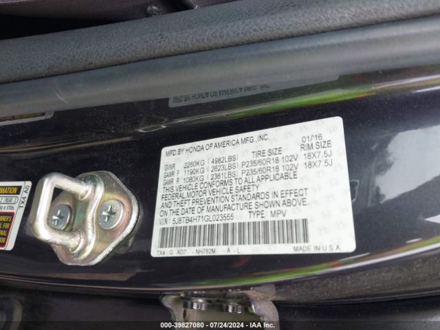 5J8TB4H71GL023555 Acura Rdx Advance Package
