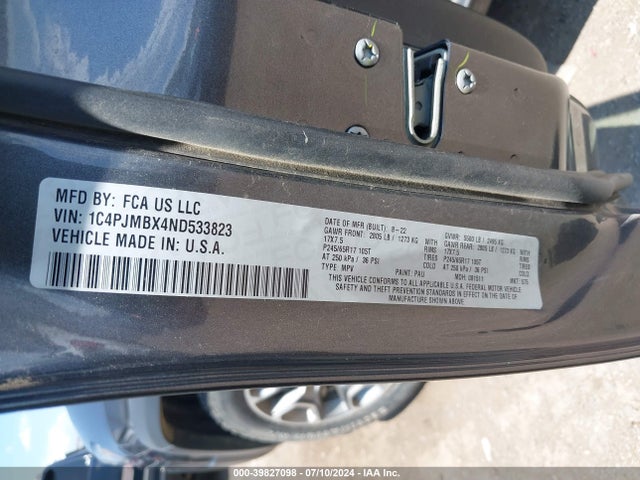 1C4PJMBX4ND533823 Jeep Cherokee Trailhawk 4x4
