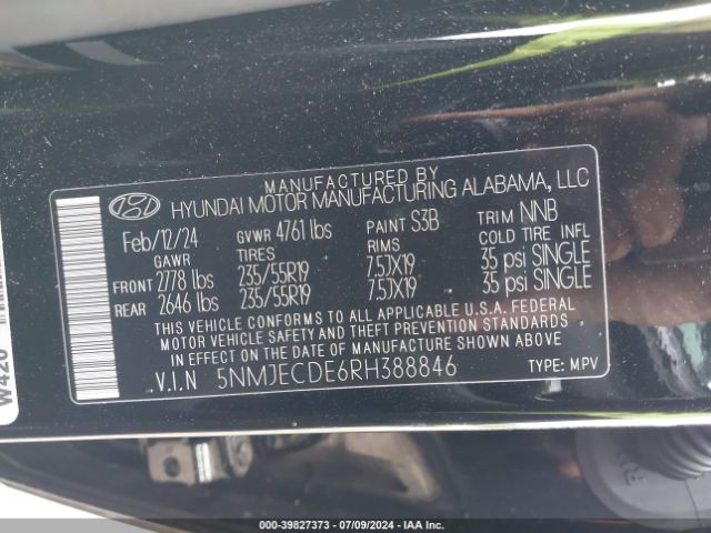 5NMJECDE6RH388846 Hyundai Tucson Limited