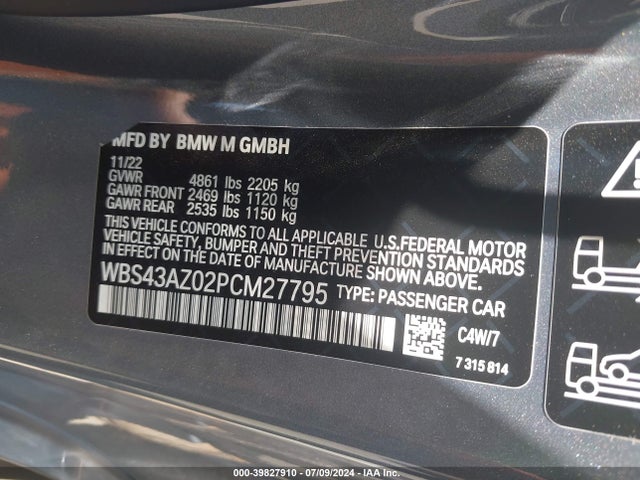 WBS43AZ02PCM27795 BMW M4 Competition Xdrive