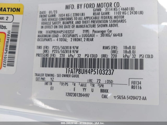 Ford Mustang Ecoboost Premium 2023 1FATP8UH4P5103237 Image 9