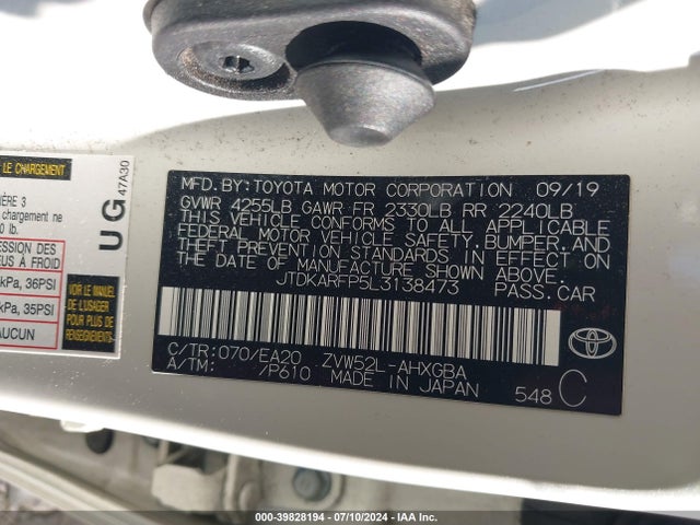 Toyota Prius Prime Limited 2020 JTDKARFP5L3138473 Image 9