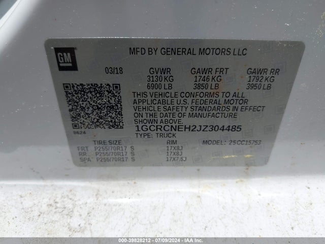 Chevrolet Silverado 1500 Wt 2018 1GCRCNEH2JZ304485 Image 9