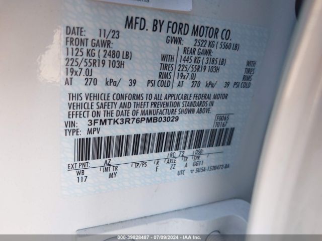 3FMTK3R76PMB03029 Ford Mustang Mach-e Premium