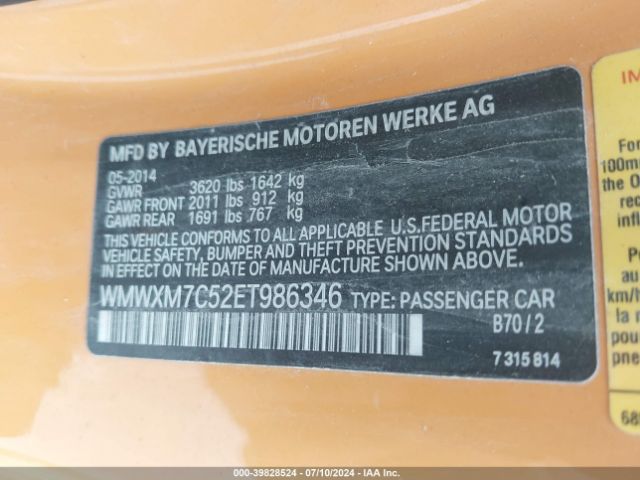WMWXM7C52ET986346 Mini Hardtop Cooper S