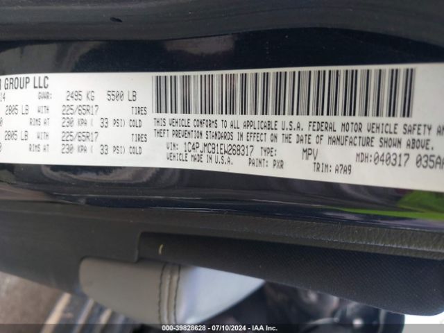 1C4PJMCB1EW268317 Jeep Cherokee Latitude