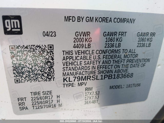 Chevrolet Trailblazer Awd Lt 2023 KL79MRSL1PB183668 Image 9