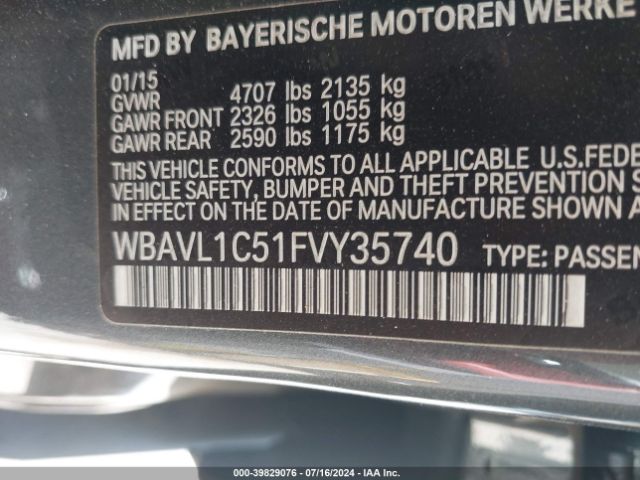 WBAVL1C51FVY35740 BMW X1 Xdrive28i