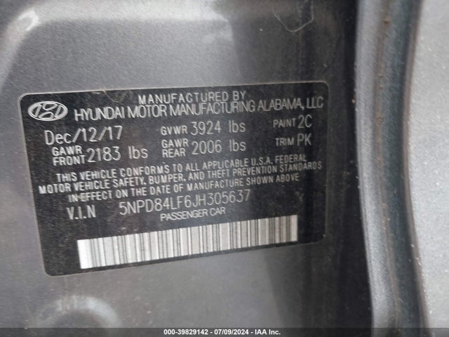 Hyundai Elantra Value Edition 2018 5NPD84LF6JH305637 Image 9