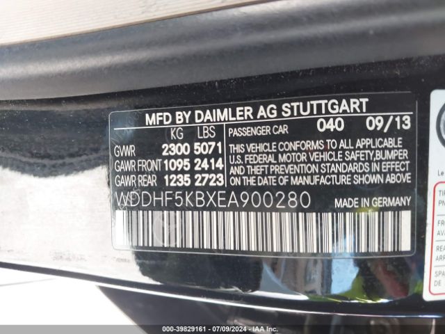 WDDHF5KBXEA900280 Mercedes-Benz E 350