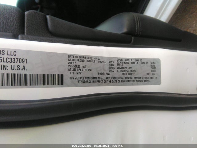1C4RJFAG5LC337091 Jeep Grand Cherokee Altitude 4x4
