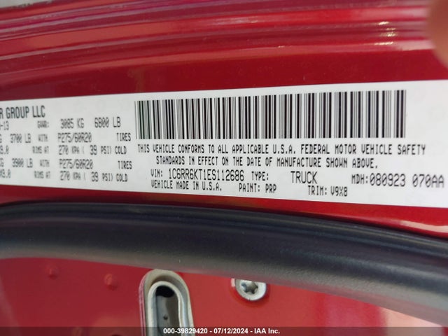 RAM 1500 Express 2014 1C6RR6KT1ES112686 Image 9
