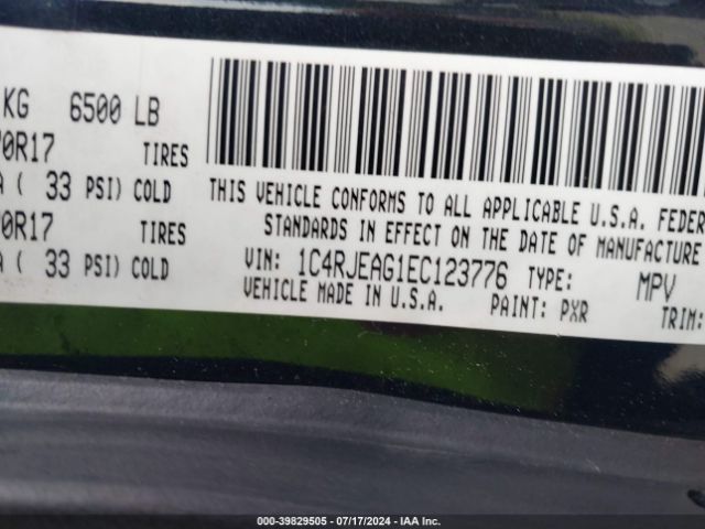 1C4RJEAG1EC123776 Jeep Grand Cherokee Laredo