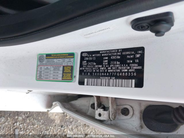 5XXGN4A77FG488356 KIA OPTIMA EX