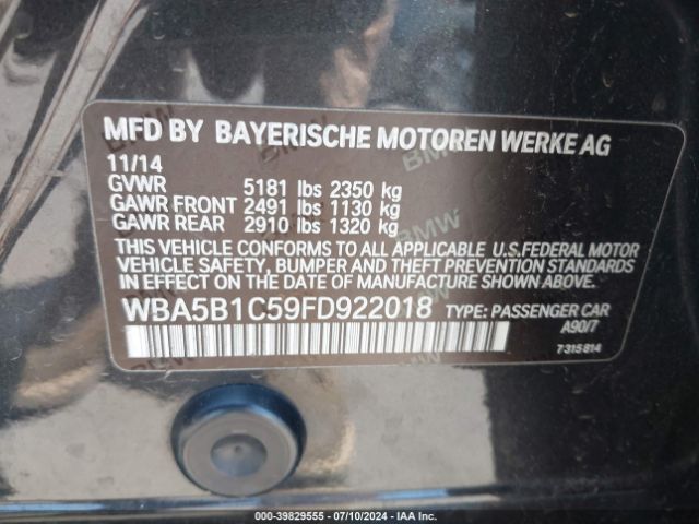 WBA5B1C59FD922018 BMW 535i