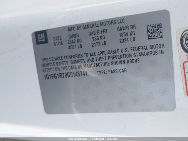1G1FG1R70G0143741 Chevrolet CAMARO 2SS