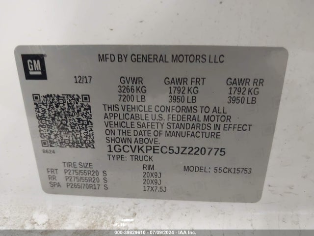Chevrolet Silverado 1500 Custom 2018 1GCVKPEC5JZ220775 Image 9