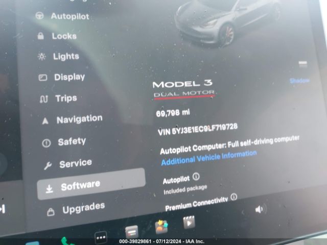 5YJ3E1EC9LF719728 Tesla Model 3 Performance Dual Motor All-wheel Drive