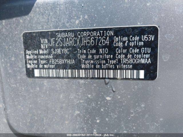 JF2SJARCXJH567264 Subaru Forester 2.5i Limited